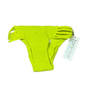 Tori Praver Swimwear Bikini Bottom Size XS Neon Citron Stretch Blend Womens NWT‎